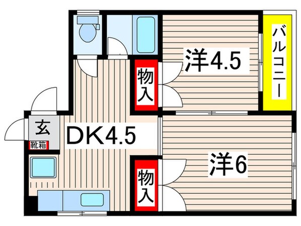 フロ－レス塚原ビルの物件間取画像